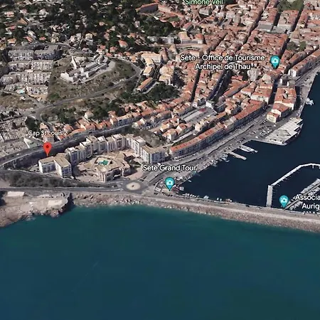Le Marty 9 Vue Mer Loggia Climatise Piscine Centre Sète Buitenkant foto